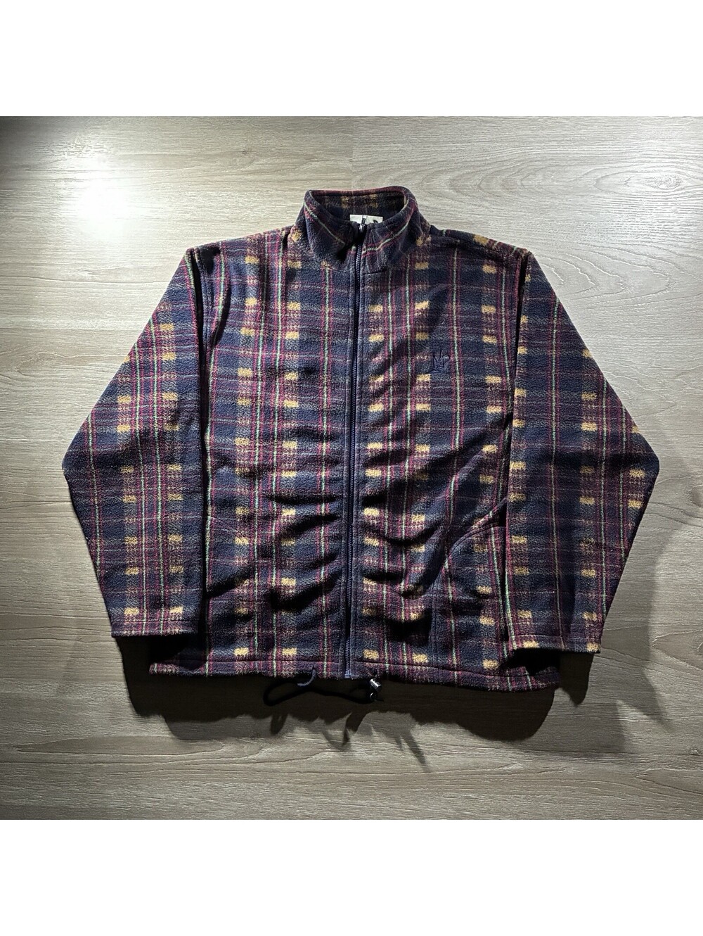 Vintage 90s Northern Reflections Plaid Fleece Jacket Men’s M Coat Outdoor Cabin